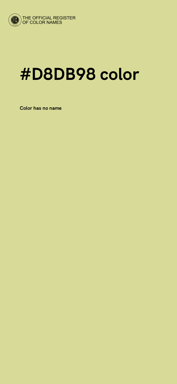 #D8DB98 color image