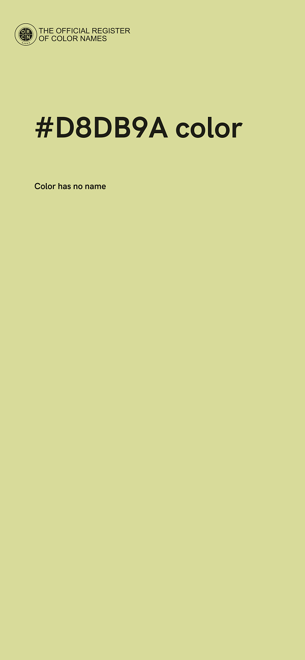 #D8DB9A color image
