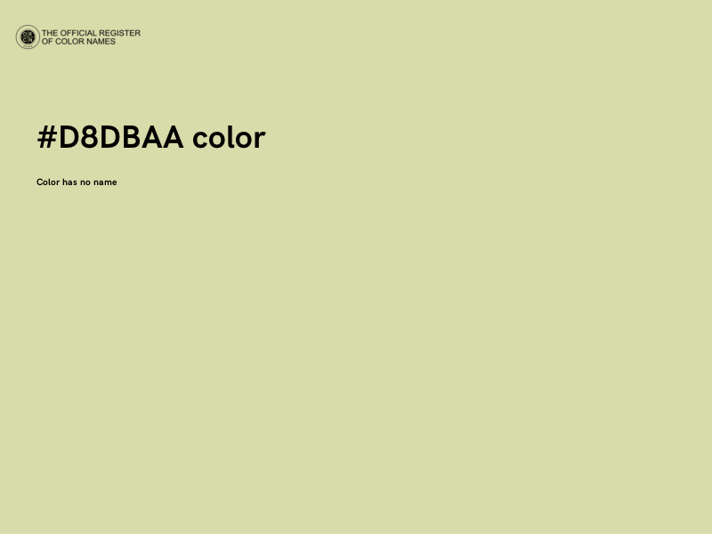 #D8DBAA color image