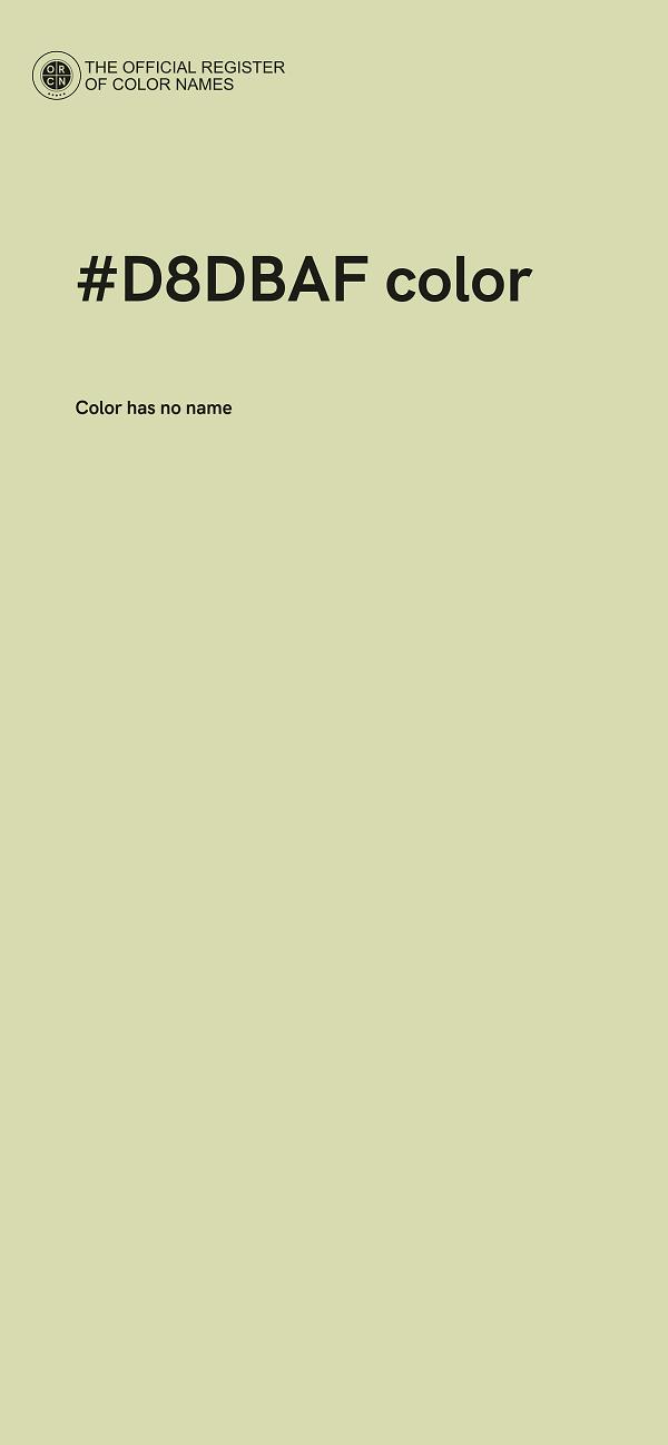 #D8DBAF color image