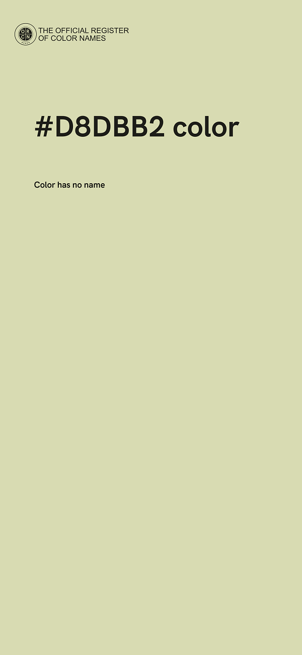 #D8DBB2 color image