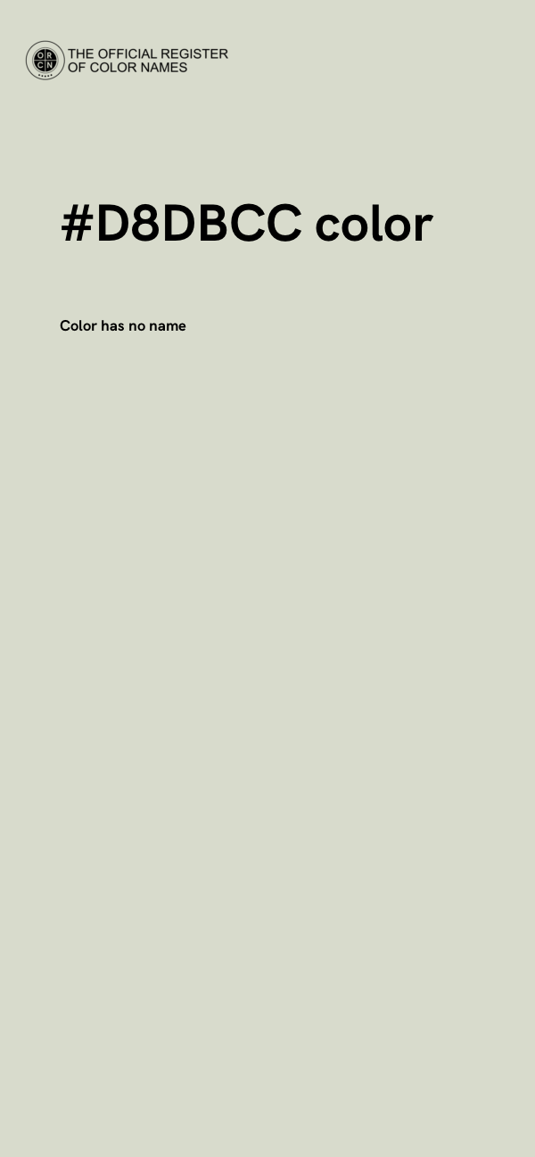 #D8DBCC color image