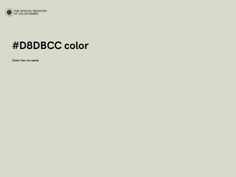 #D8DBCC color image