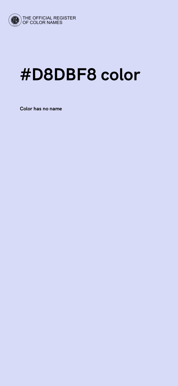#D8DBF8 color image