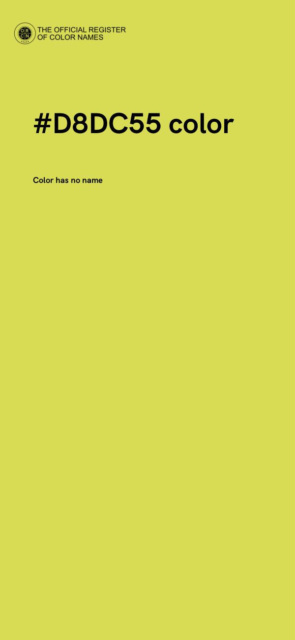 #D8DC55 color image