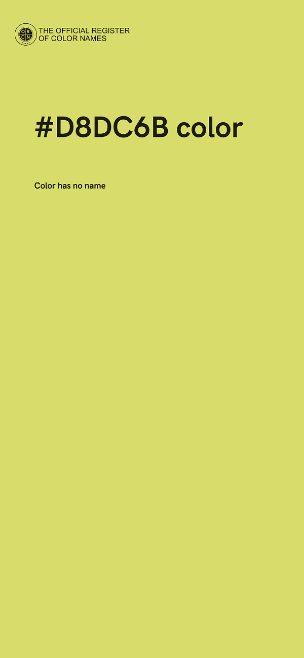 #D8DC6B color image