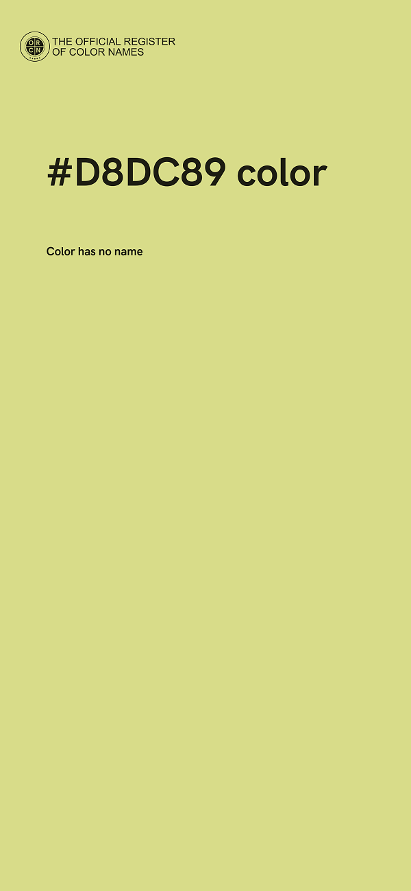 #D8DC89 color image