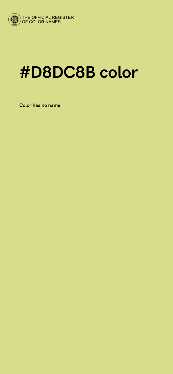 #D8DC8B color image