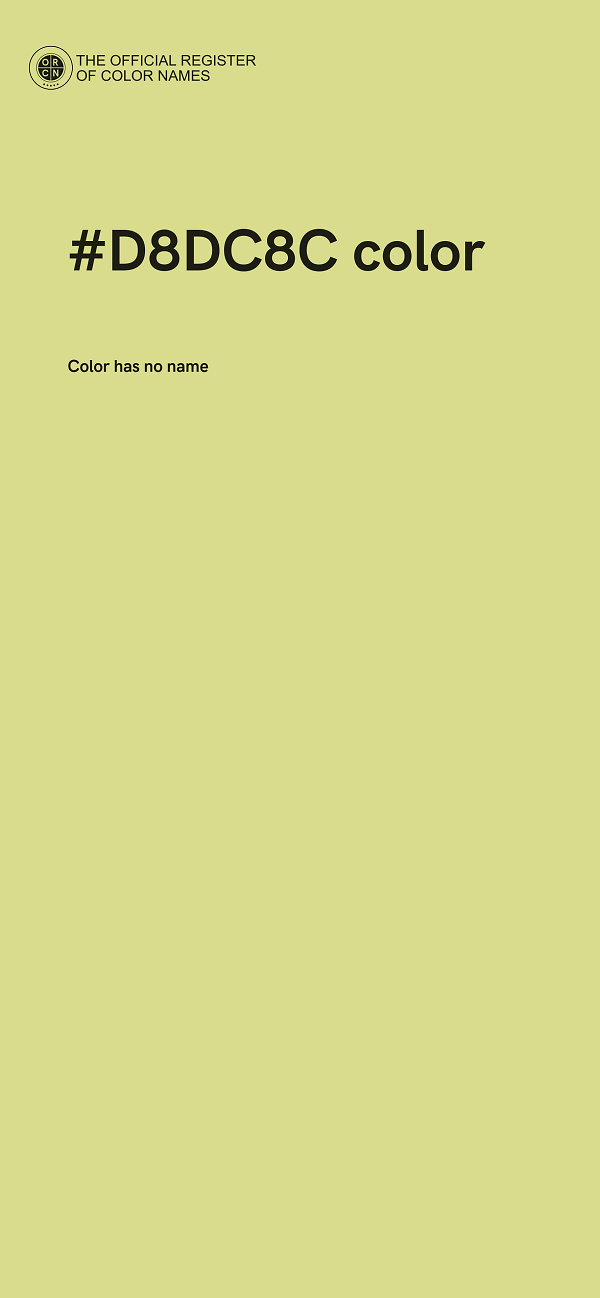 #D8DC8C color image