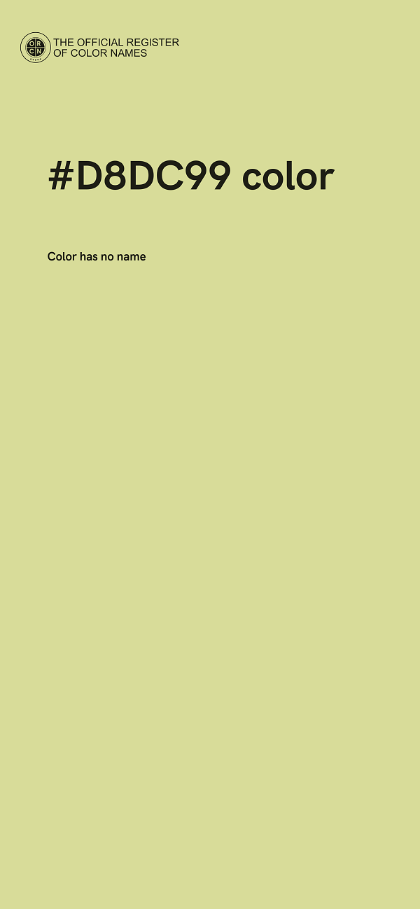 #D8DC99 color image