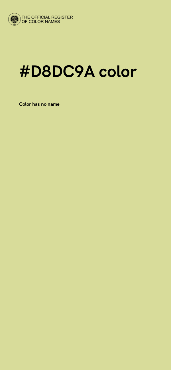 #D8DC9A color image