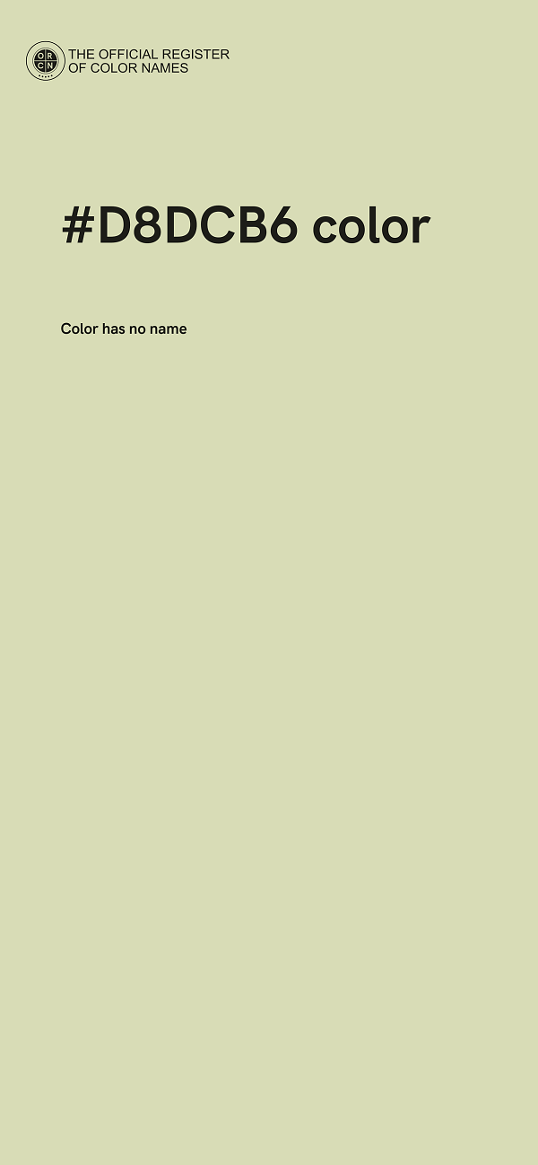 #D8DCB6 color image