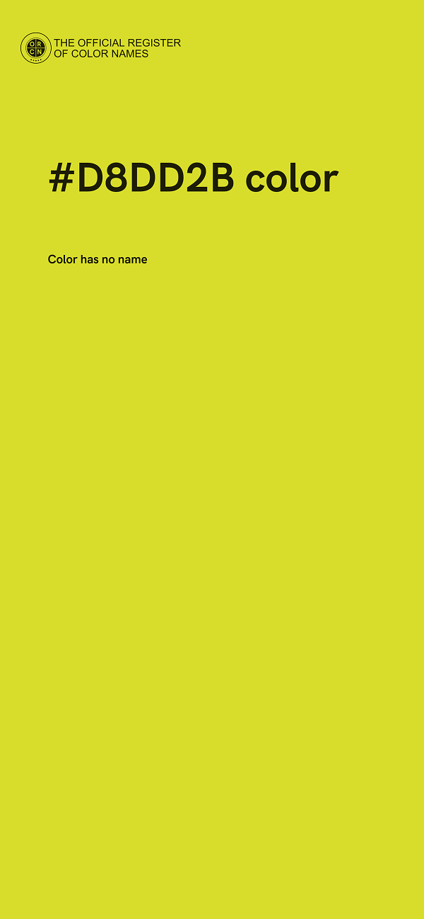 #D8DD2B color image