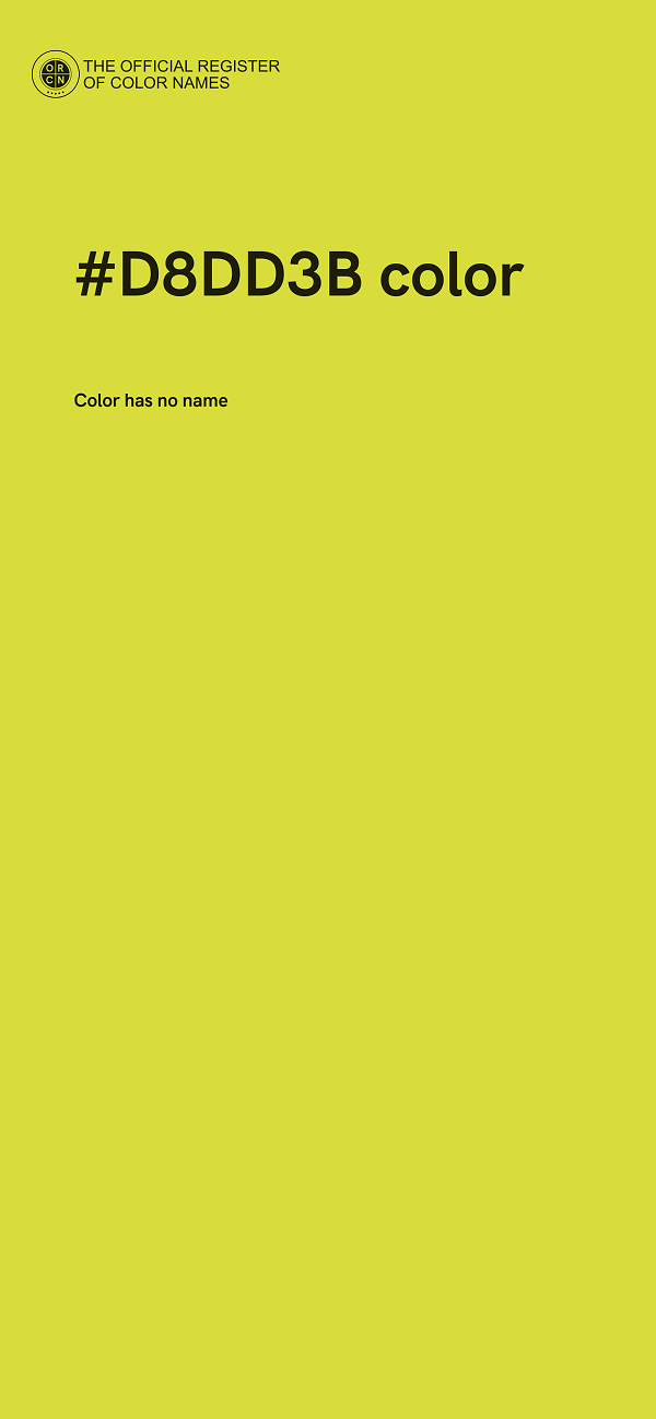 #D8DD3B color image