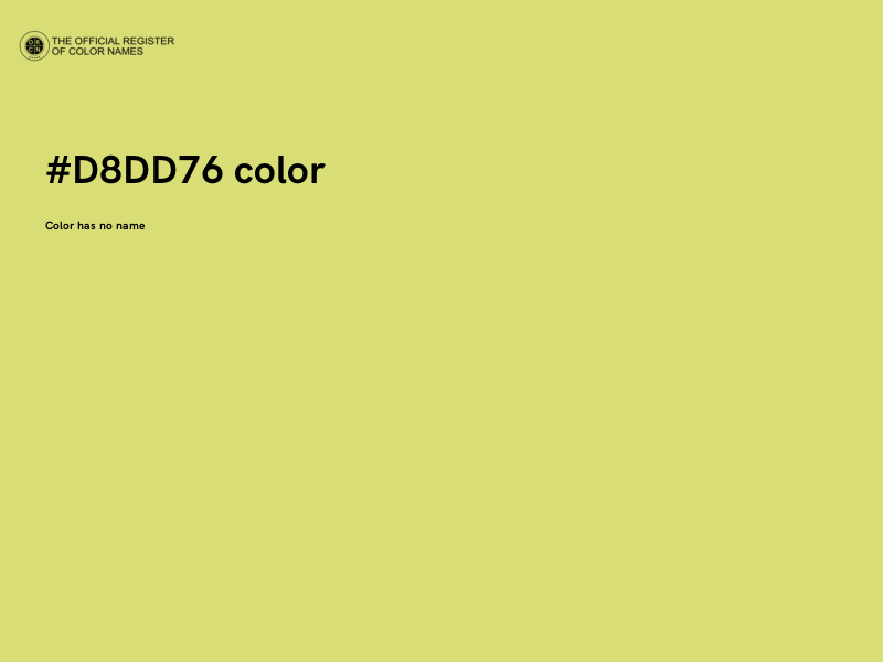 #D8DD76 color image
