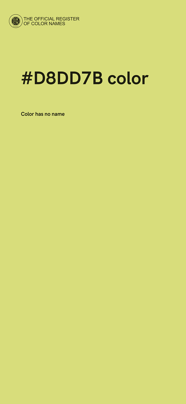 #D8DD7B color image
