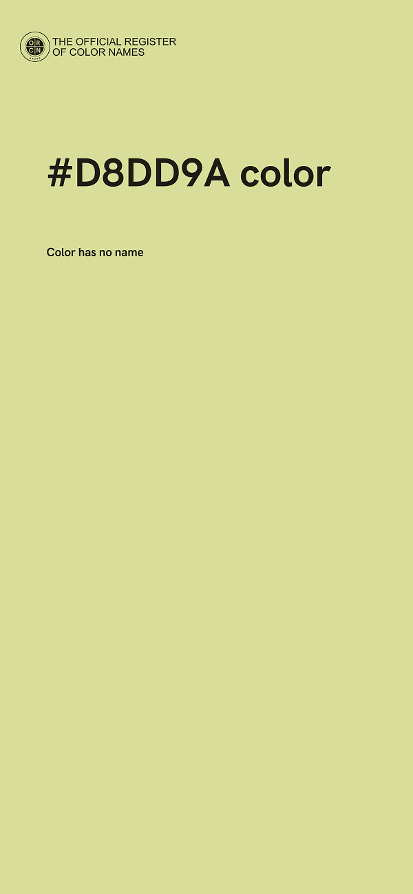 #D8DD9A color image