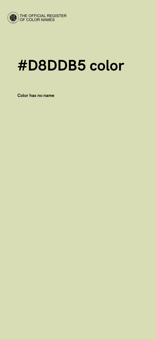 #D8DDB5 color image