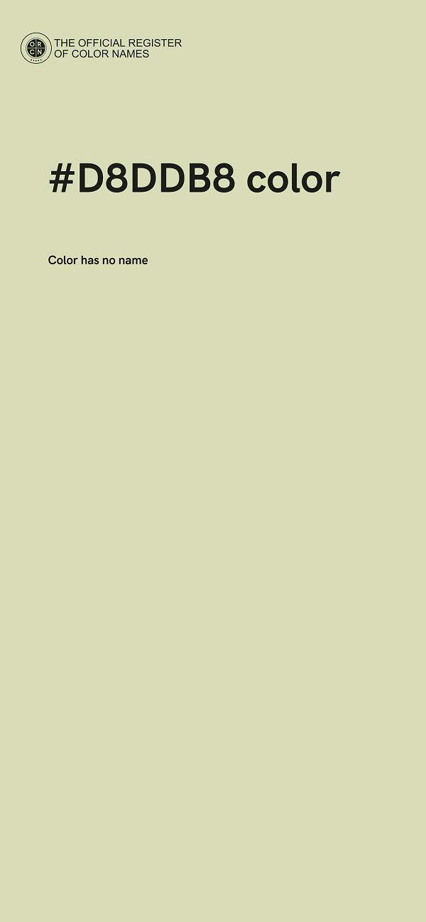 #D8DDB8 color image
