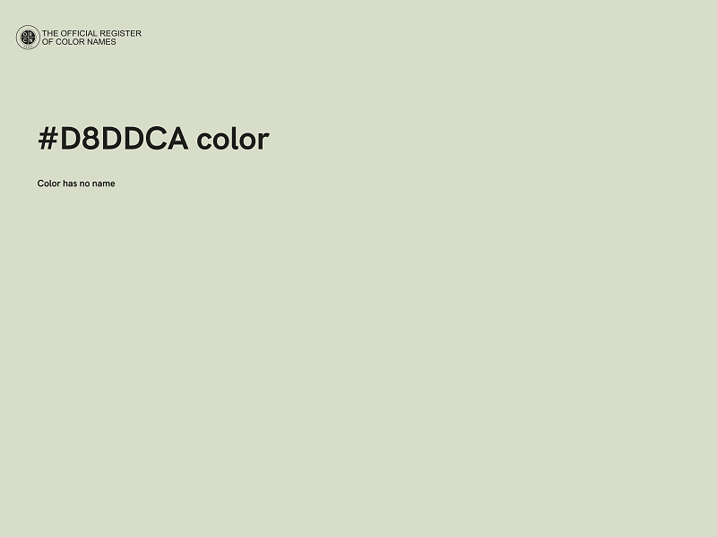 #D8DDCA color image