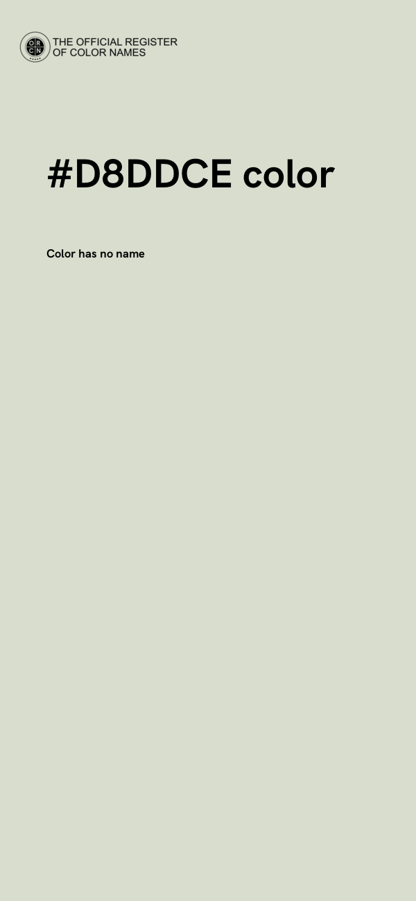 #D8DDCE color image
