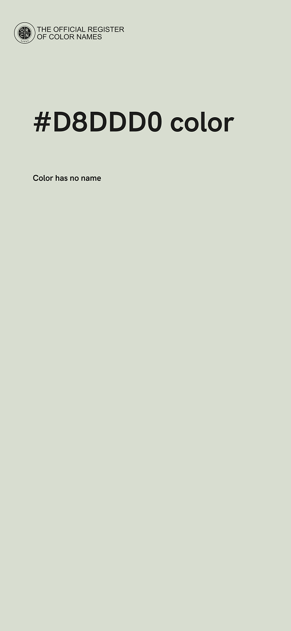 #D8DDD0 color image