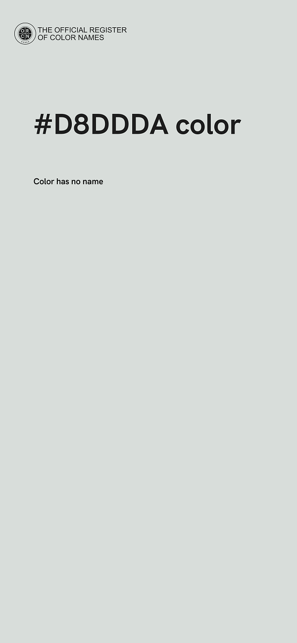 #D8DDDA color image