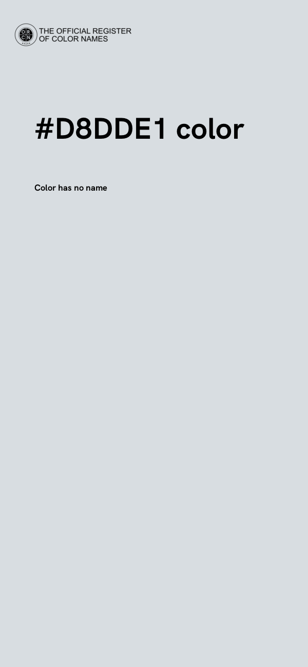 #D8DDE1 color image