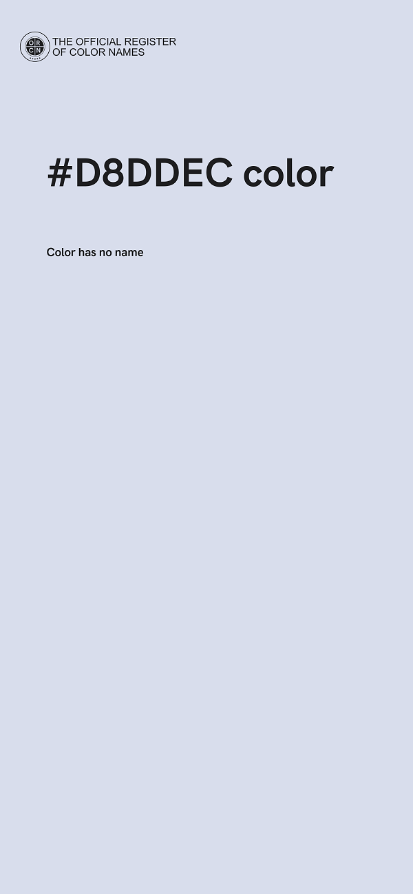 #D8DDEC color image