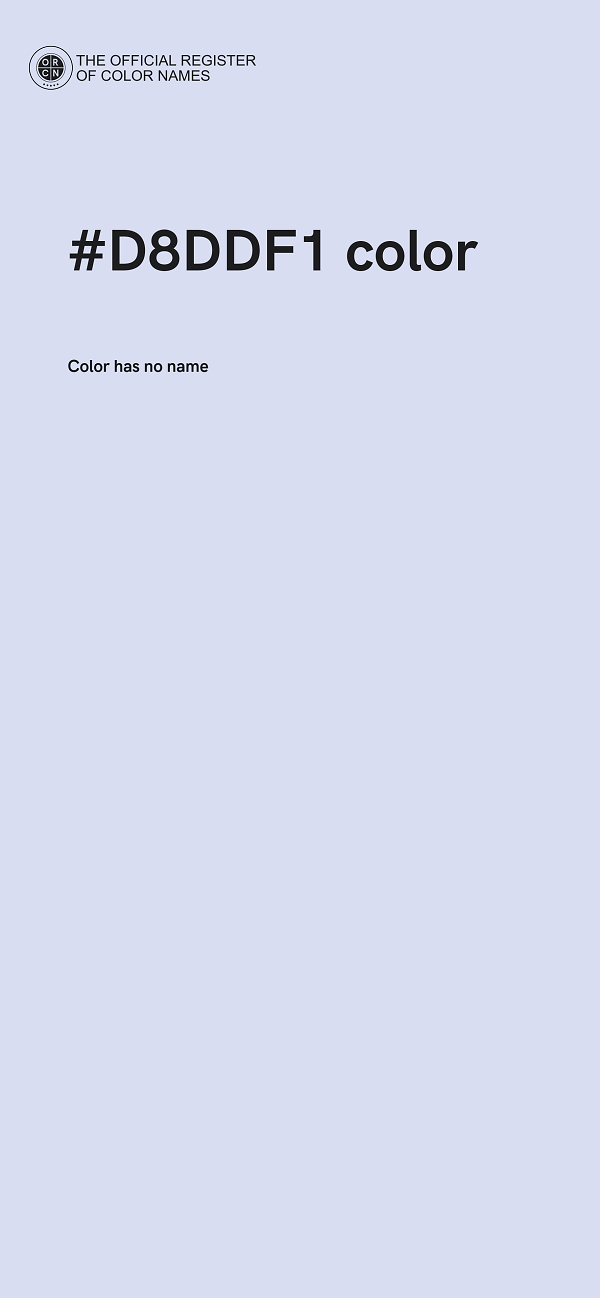 #D8DDF1 color image