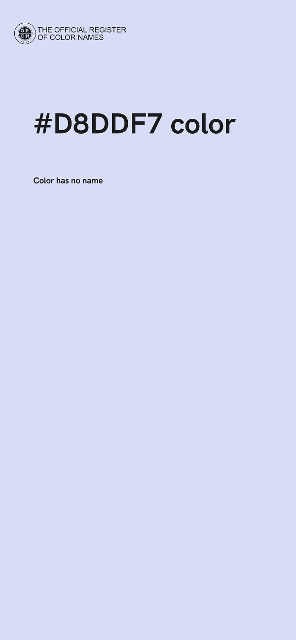 #D8DDF7 color image