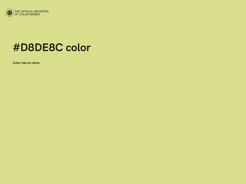 #D8DE8C color image