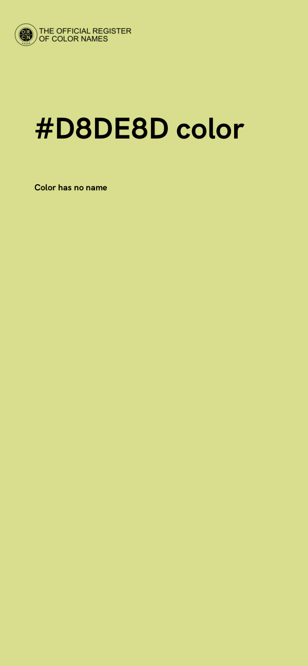 #D8DE8D color image