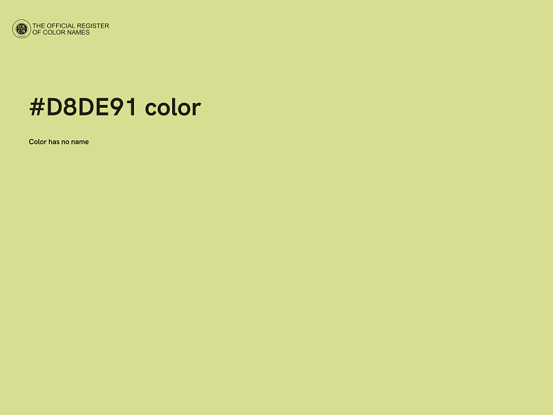 #D8DE91 color image