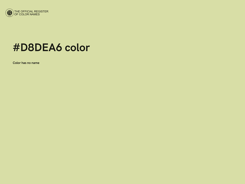 #D8DEA6 color image