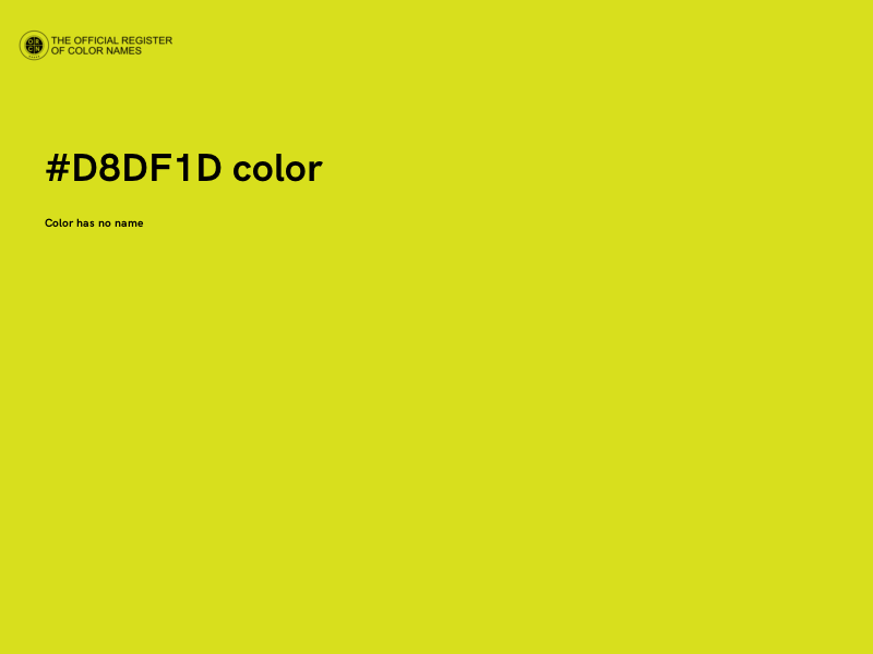 #D8DF1D color image