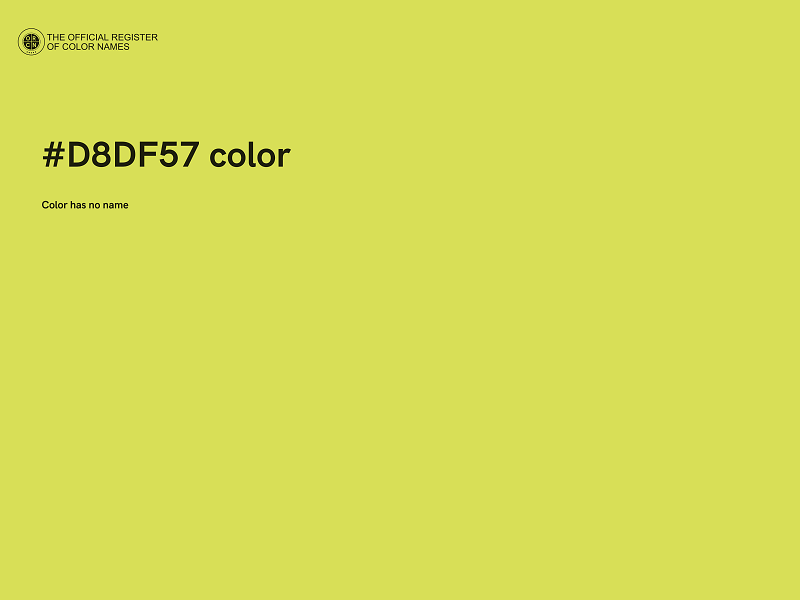 #D8DF57 color image