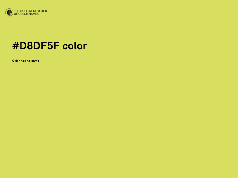 #D8DF5F color image