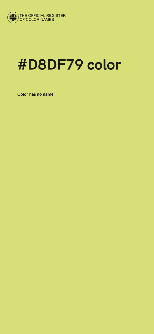 #D8DF79 color image