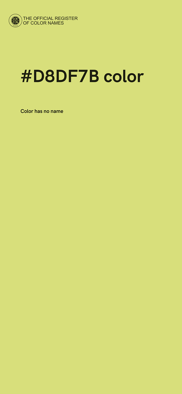 #D8DF7B color image