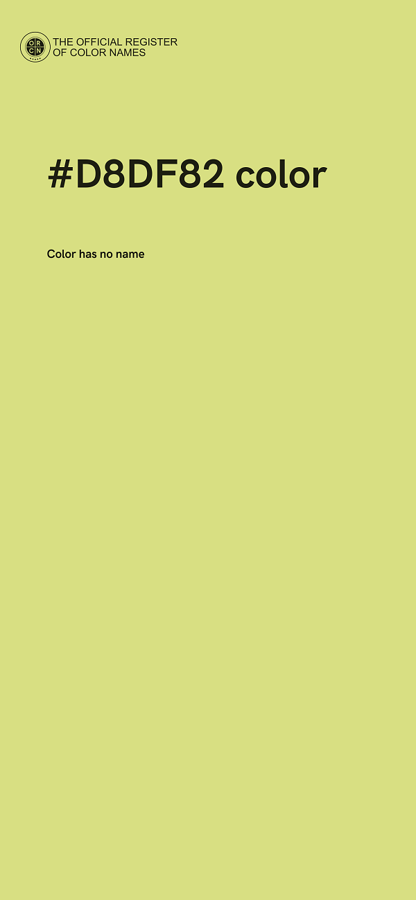 #D8DF82 color image