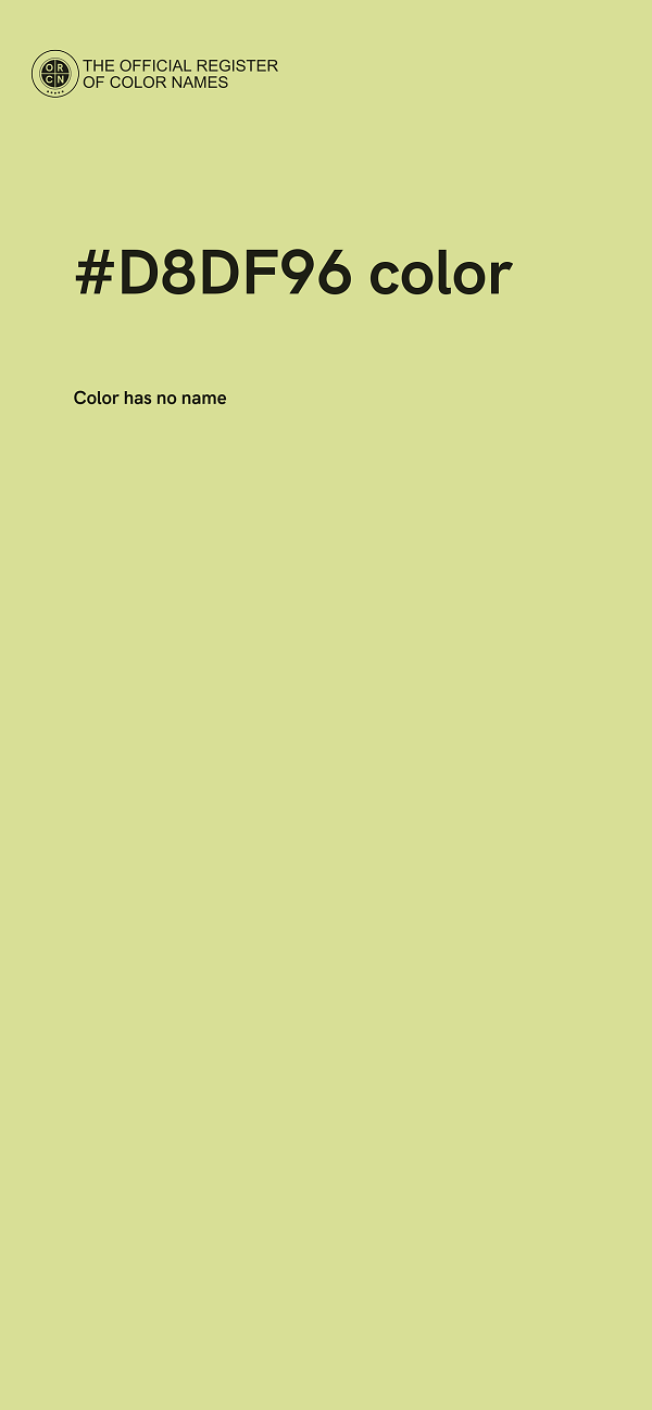 #D8DF96 color image