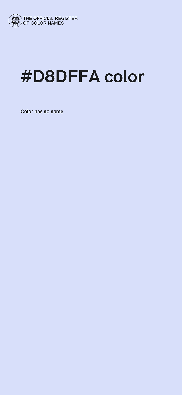 #D8DFFA color image