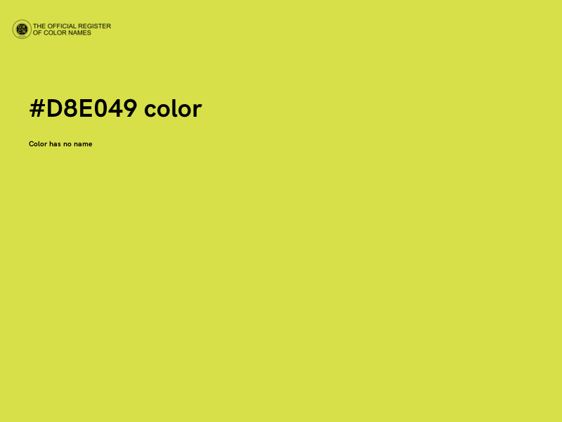 #D8E049 color image