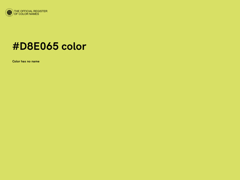 #D8E065 color image