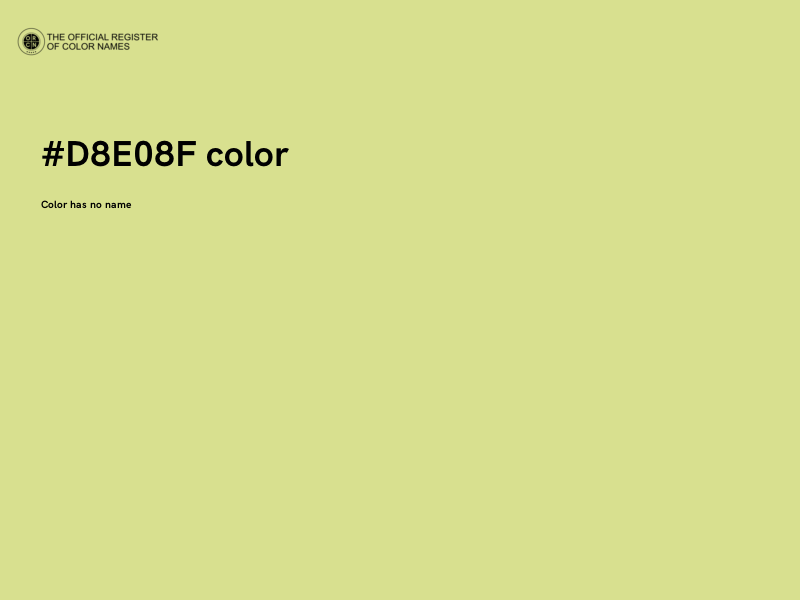 #D8E08F color image