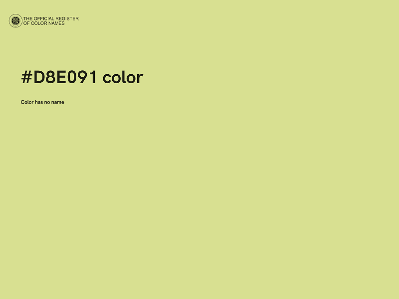 #D8E091 color image