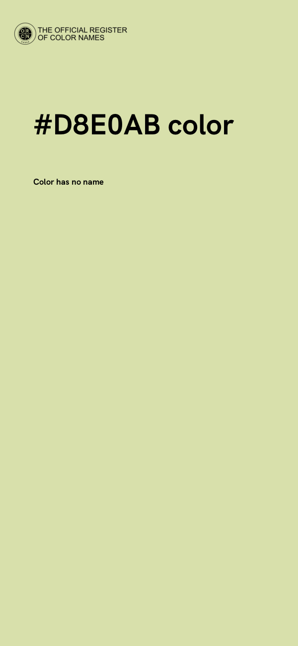 #D8E0AB color image