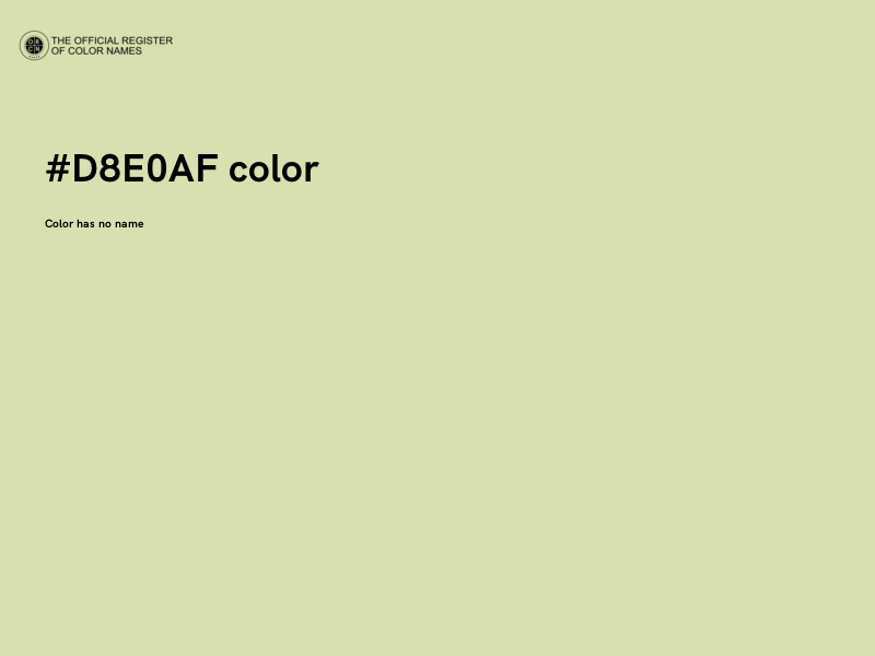 #D8E0AF color image
