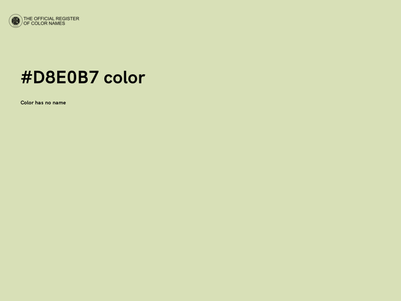 #D8E0B7 color image
